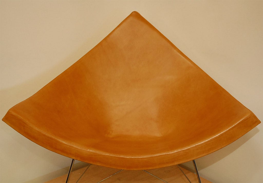 George Nelson coconut chair in gold leather 1