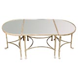3 piece Chidester style table in silvered bronze