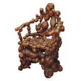 Chinese burl rootwood scholar's chair