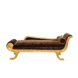 Neoclassical Italian giltwood and glassed daybed