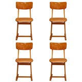 Vintage Casala wood school chairs fromt the Netherlands