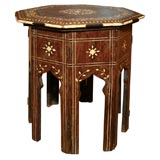Small 19th century Indian octagonal inlaid table