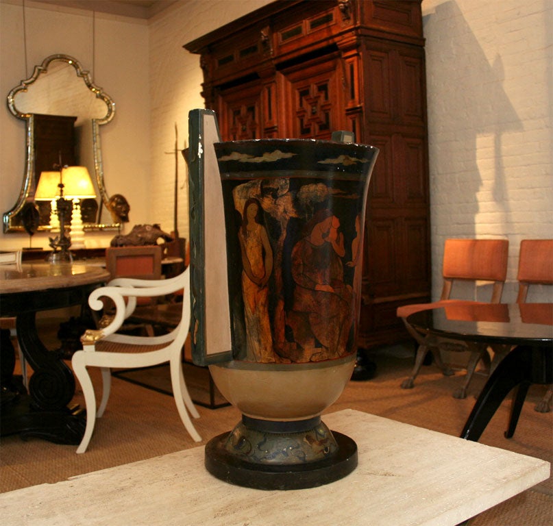 Art Deco neo-classical plaster urn 1