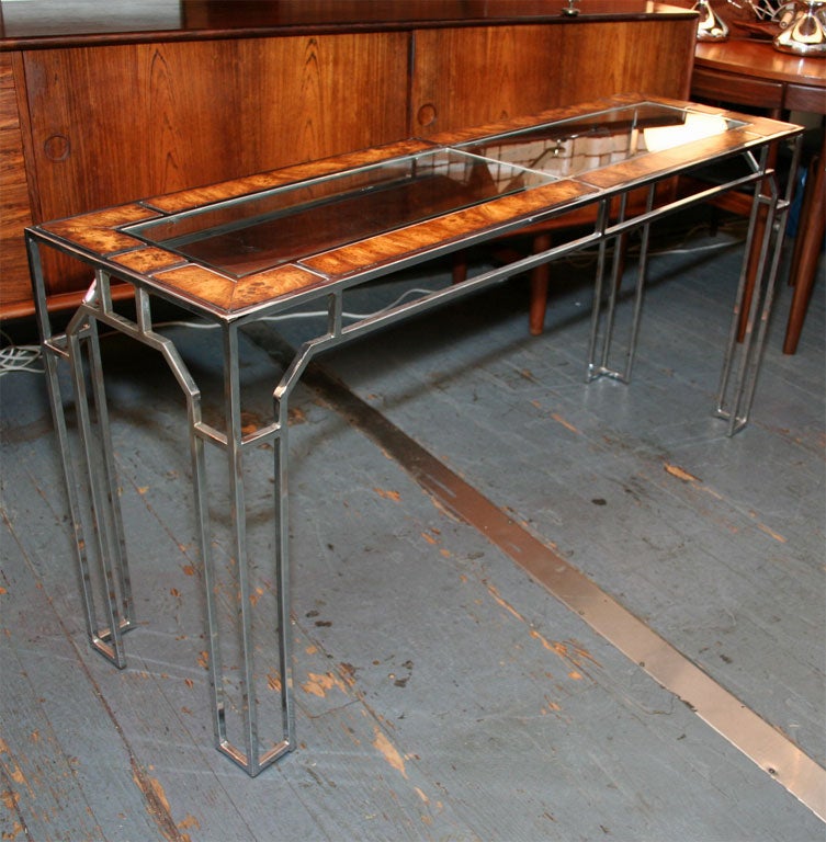 Metal Milo Baughman Console Table