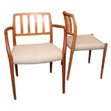Set of Six Oak Moller DIning Chairs