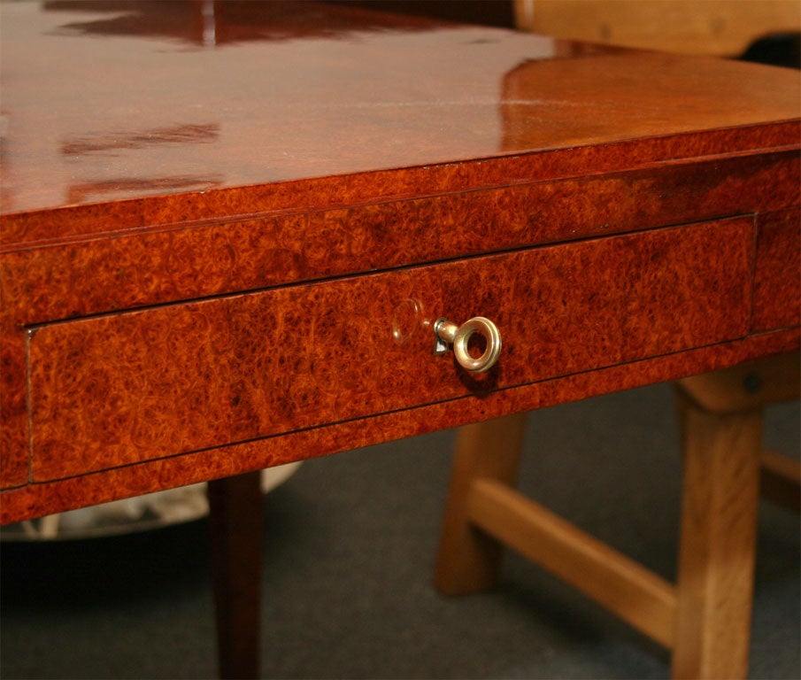 20th Century Amboyna Art Deco Game Table