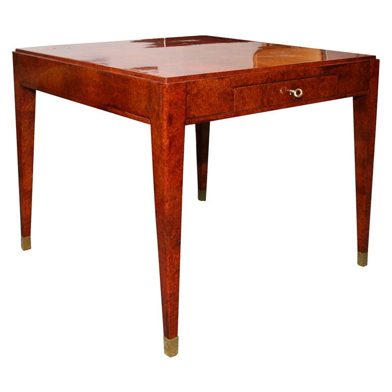 Amboyna Art Deco Game Table