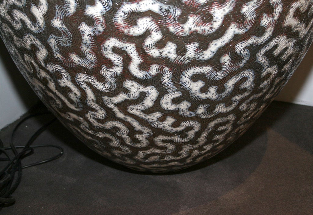 Contemporary Large Stoneware Urn by Per Weiss