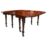 Regency mahogany extending dining table