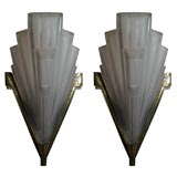 Pair of Art Deco Wall Sconces by SABINO