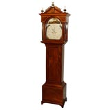 Antique English mahogany grandfather clock by Shepperly.