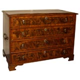 Antique German walnut and burled wood commode.
