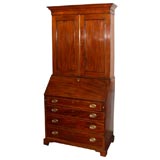 Antique English Georgian mahogany secretary.