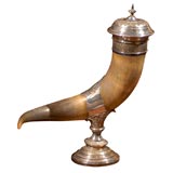 Horn Mounted on Sterling Silver Stand