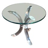Mid Century Lucite & Glass Side Table