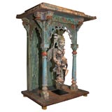 Antique Teak Shrine with Garuda Statue