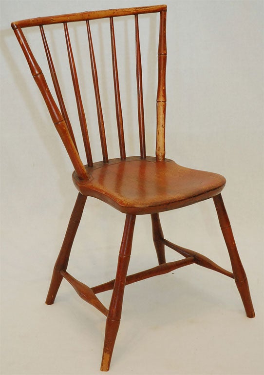 19th century american winsor chair.  Original paint. Great patina.
