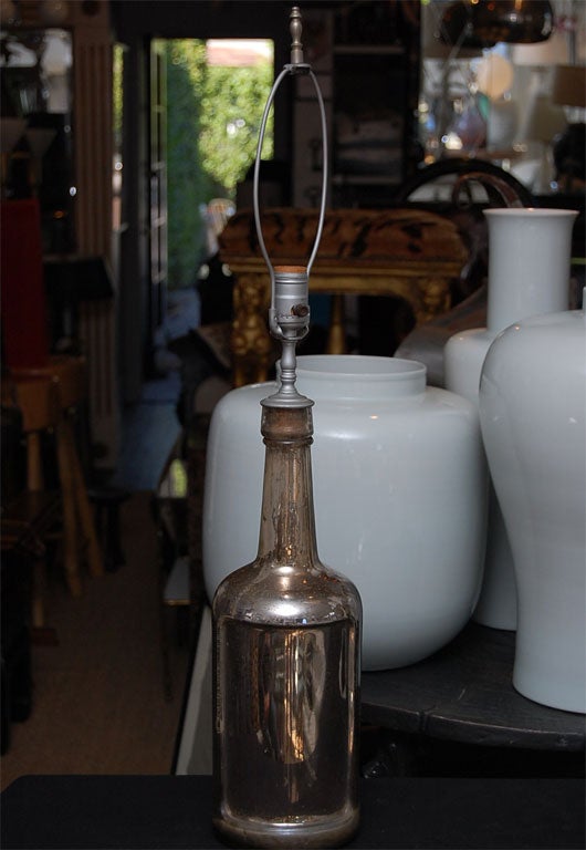 American Antique Mercury Glass Lamp