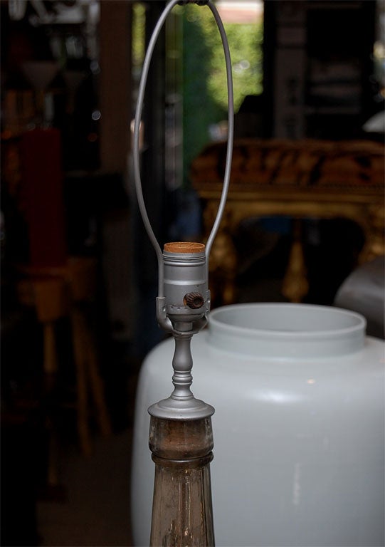 Antique Mercury Glass Lamp 1