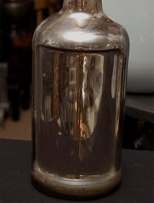 Antique Mercury Glass Lamp 4