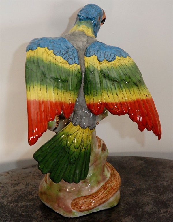 Brightly Colored Parrot Figure In Good Condition For Sale In Culver City, CA
