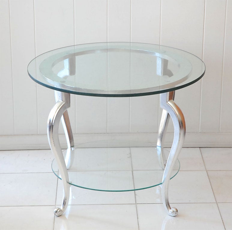 Silverleaf Metal Table by Rene Prou