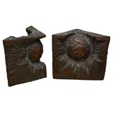 Scuptural Bronze Foil Table Bases Scuptural Bronze Foil Table Bases