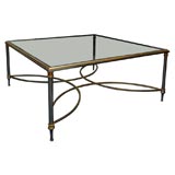 Jansen-style Steel and Gilt Bronze Cocktail Table