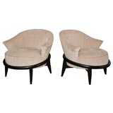 GLAMOROUS PAIR OF 1950
S  CHAIRS.