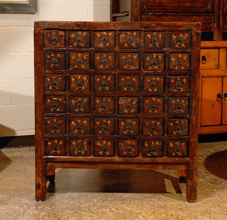 19th Century Small apothercary cabinet from the Gansu Province For Sale