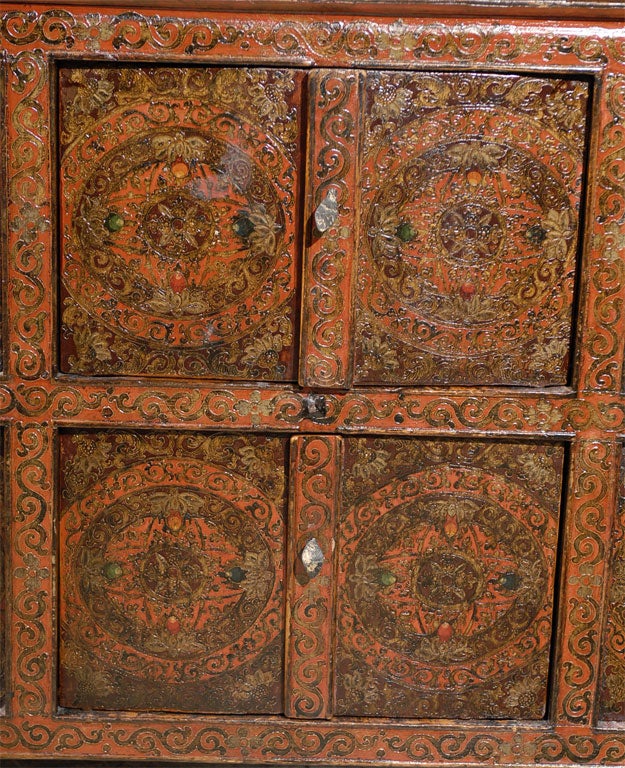 Tibetan Chest with original leather hardware For Sale 6