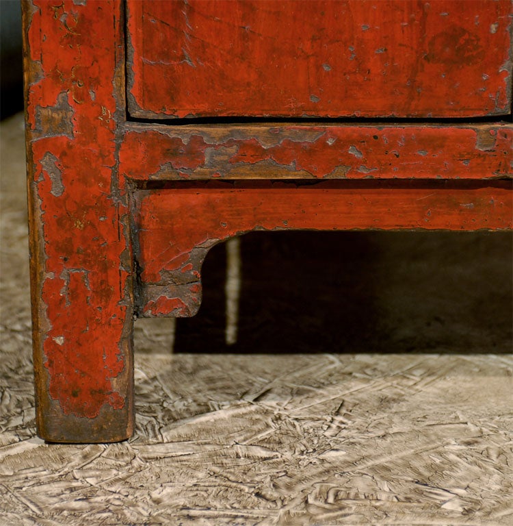 19th Century Small red chest from Shanxi, China For Sale