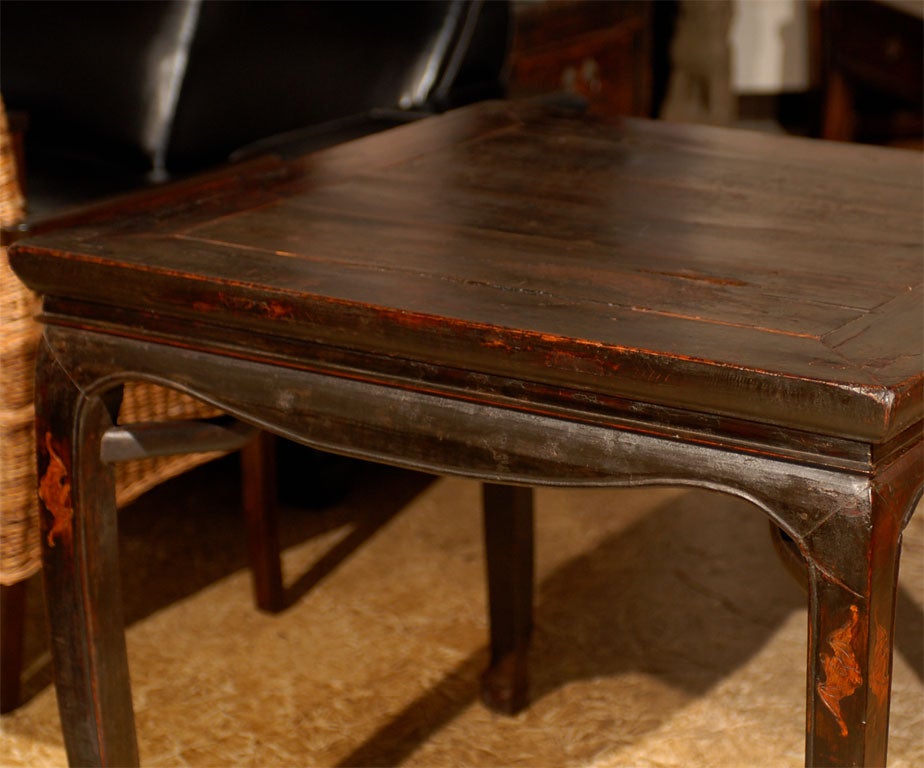 Altar/painting table with bats carved in legs from Gansu region