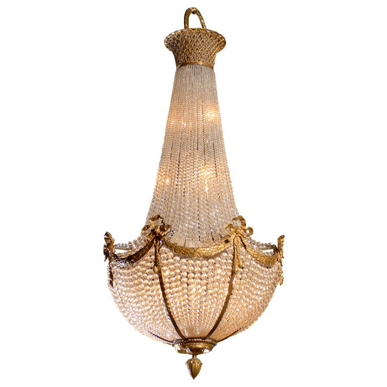 Antique Chandelier Basket Style For At 1stdibs Antique Chandelier Basket Style 1