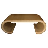 Linen covered cocktail table