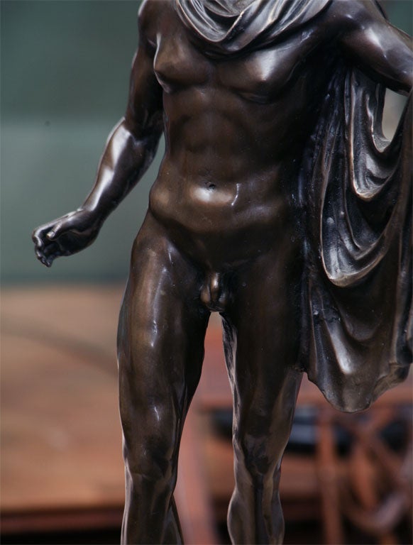 20th Century A BRONZE STATUE OF APOLLO BELVEDERE  SIGNED 