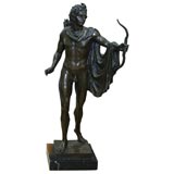 A BRONZE STATUE OF APOLLO BELVEDERE  SIGNED "AMICO"