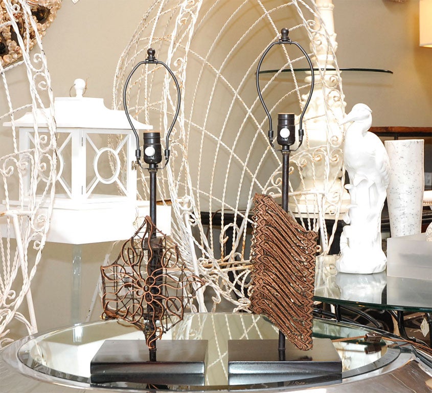 Metal Ink Block Pattern Lamps