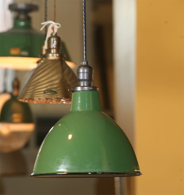 Green Enamel Pendant Fixtures