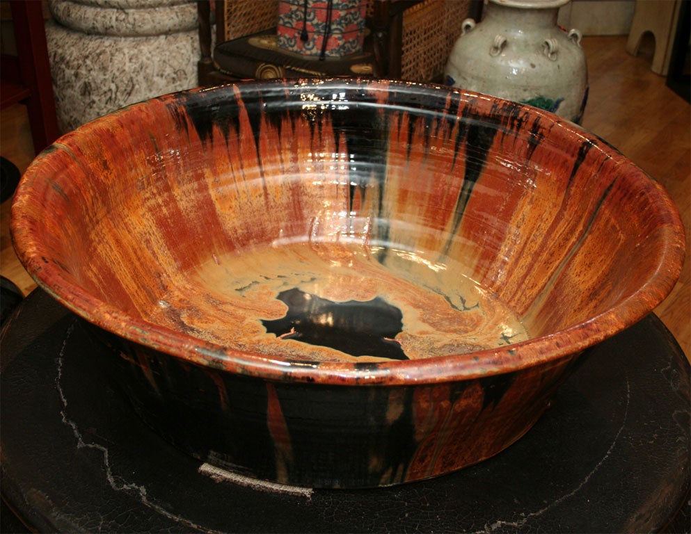 Large Contemporary Art Modern Ceramic Wheel Thrown Bowl Charger