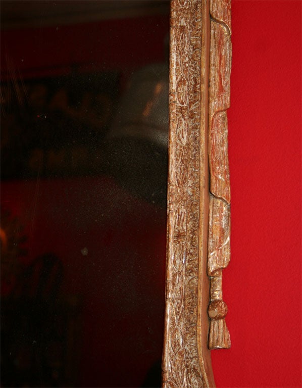 British Fine George II Gesso Carved and Gilt Mirror