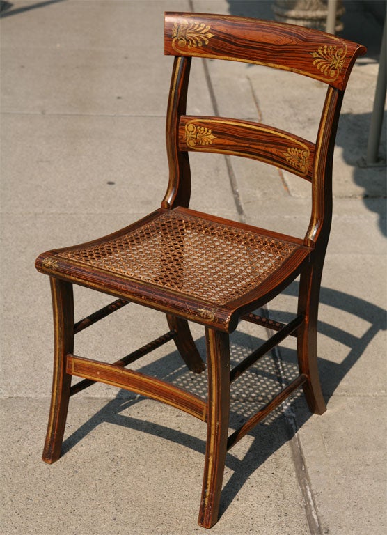 Pair of New York Painted Fancy Chairs