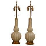 Pair of Venetian glass lamps