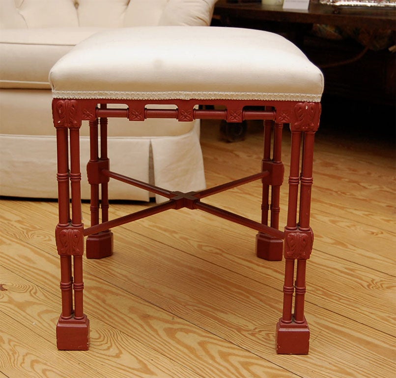 English Pair of Chinoiserie Style Benches