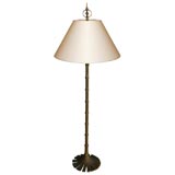 Bronze faux bamboo floor lamp