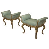 Pair of Early 20th Century Hand Carved Italian Window Seats Pair of Early 20th Century Hand Carved Italian Window Seats