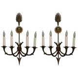 Pair of Early 20th Century French Bronze Empire Style Appliques