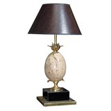 Marble and bronze base lamp, possibly La Maison Charles