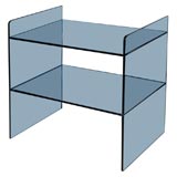 Blue Glass Side Table