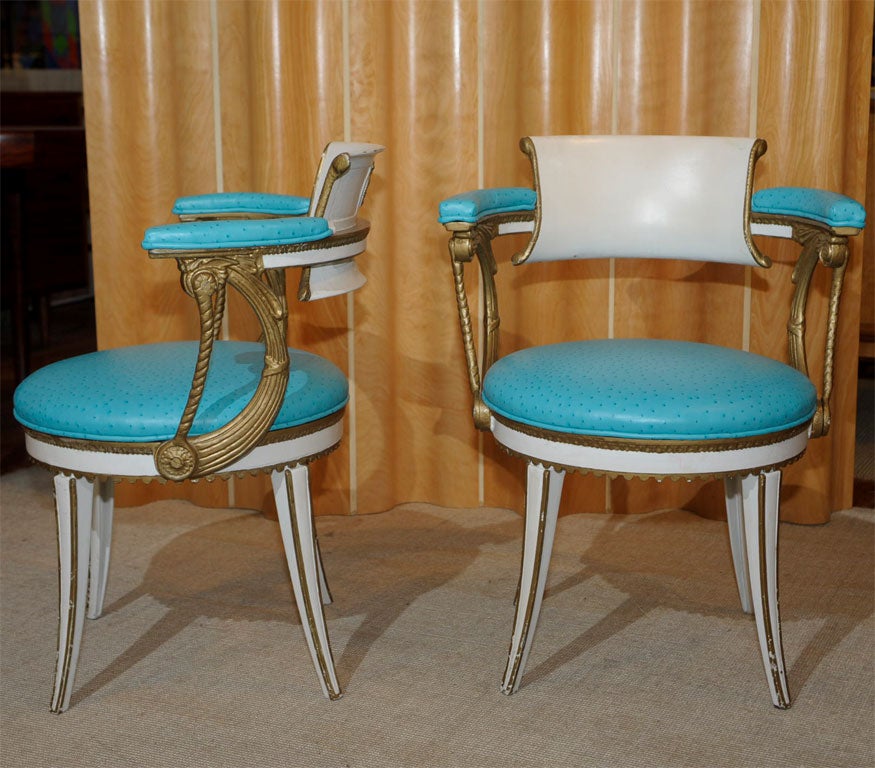 Dorothy Draper Armchairs from Fairmont Hotel at 1stDibs